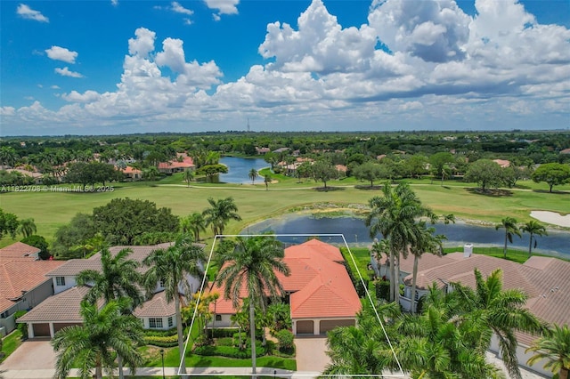 2489 Eagle Watch Ln, Weston, FL 33327 - aerial perspective of suburban area featuring a golf club and a nearby body of water