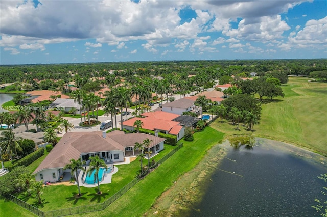 2489 Eagle Watch Ln, Weston, FL 33327 - aerial view of residential area with a large body of water and a local golf course