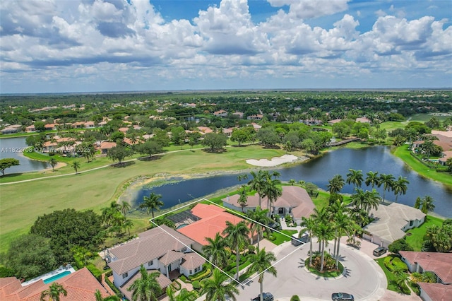 2489 Eagle Watch Ln, Weston, FL 33327 - aerial view of residential area featuring a nearby body of water and a golf course