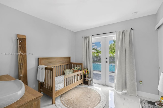 10371 SW 44th St, Miami, FL 33165 - bedroom with french doors, light tile patterned floors, and access to outside