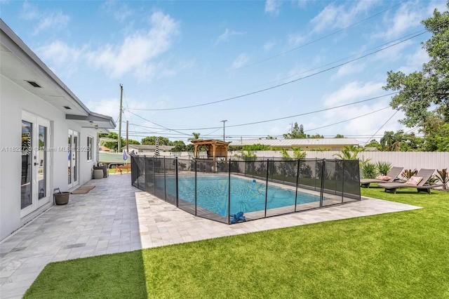 10371 SW 44th St, Miami, FL 33165 - view of pool featuring a fenced backyard and a patio