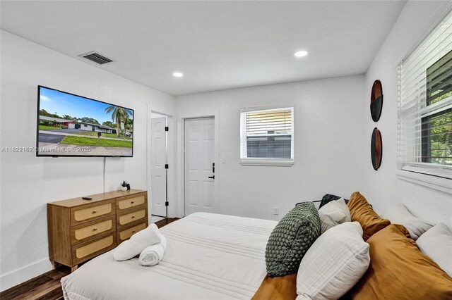 1772 SW 43rd Ave, Fort Lauderdale, FL 33317 - bedroom featuring dark wood-style floors and recessed lighting
