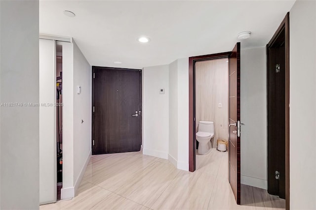 16425 Collins Ave Unit 311, Sunny Isles Beach, FL 33160 - corridor with tile patterned flooring and recessed lighting
