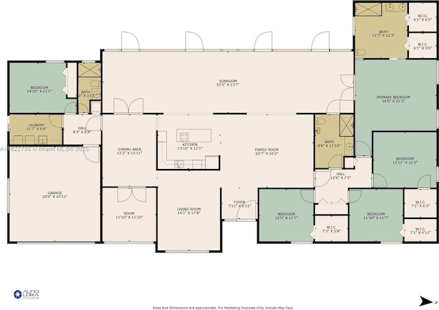 7080 SW 98th Ave, Miami, FL 33173 - view of property floor plan