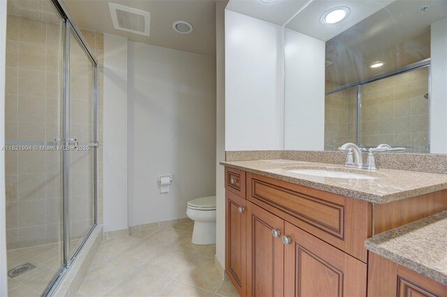 347 N New River Dr E Unit 1505, Fort Lauderdale, FL 33301 - full bath with vanity, a shower stall, and tile patterned floors