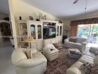 126 Chestnut Cir, Royal Palm Beach, FL 33411 - living area with ceiling fan