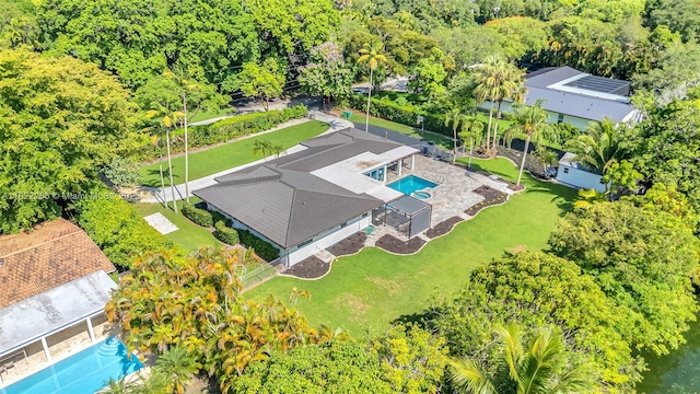 11230 SW 69th Ct, Pinecrest, FL 33156 - aerial view of a pool