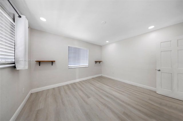 5781 SW 25th St, Miami, FL 33155 - unfurnished room with light wood-type flooring and recessed lighting