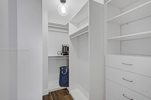 600 Three Islands Blvd Unit 615, Hallandale Beach, FL 33009 - walk in closet with dark wood-style floors