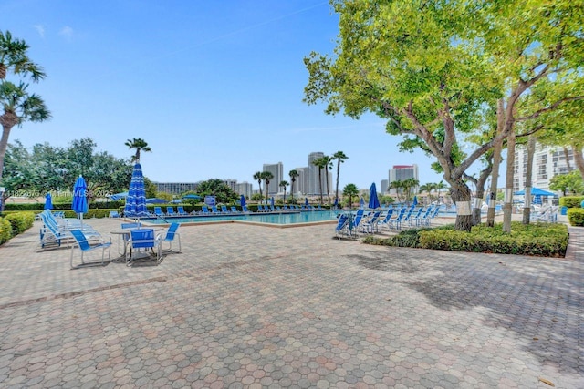 600 Three Islands Blvd Unit 615, Hallandale Beach, FL 33009 - community pool with a patio area
