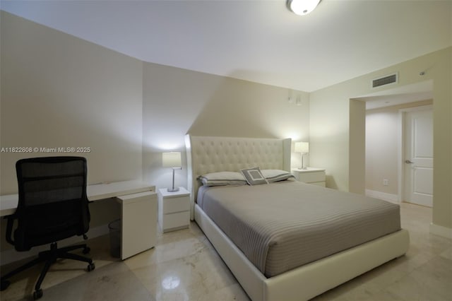 3101 S Ocean Dr Unit 404, Hollywood, FL 33019 - bedroom featuring light marble finish floors and baseboards
