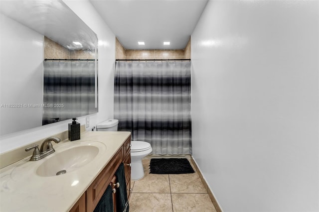27645 SW 163rd Ave, Homestead, FL 33031 - full bathroom with curtained shower, vanity, and tile patterned floors