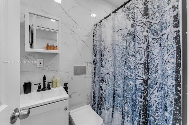 27645 SW 163rd Ave, Homestead, FL 33031 - full bath featuring curtained shower, tile walls, and vanity