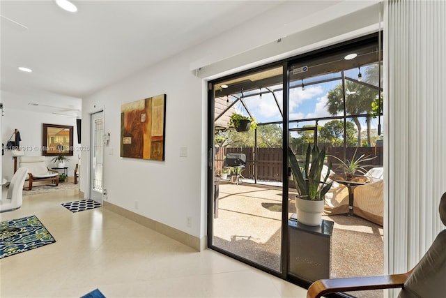 2571 NW 99th Ave, Coral Springs, FL 33065 - doorway featuring recessed lighting and a sunroom