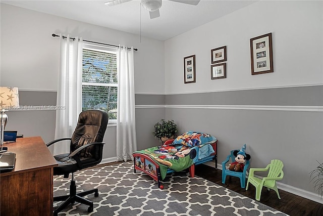 6807 NW 66th Way, Parkland, FL 33067 - office space featuring ceiling fan and wood finished floors