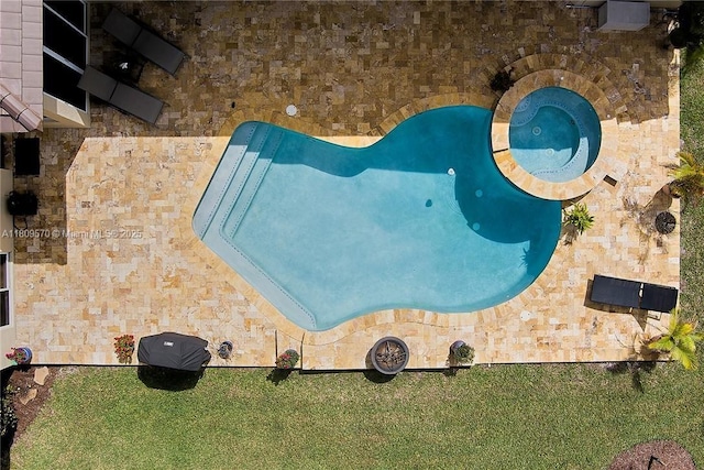 6807 NW 66th Way, Parkland, FL 33067 - aerial view of a pool area