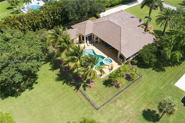 6807 NW 66th Way, Parkland, FL 33067 - view from above of property featuring a pool area