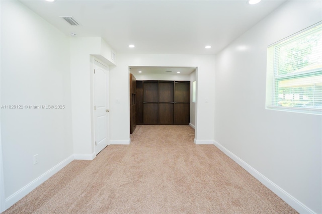 3313 N Ridge Rd, Tallahassee, FL 32305 - hall featuring light colored carpet and recessed lighting