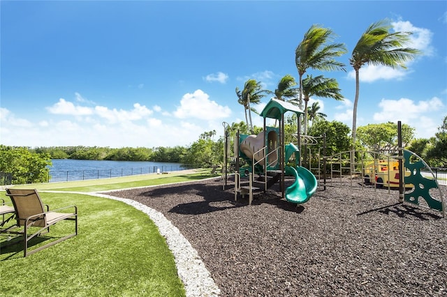 13611 Deering Bay Dr Unit 101, Coral Gables, FL 33158 - community playground featuring a water view