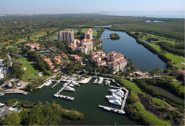13611 Deering Bay Dr Unit 101, Coral Gables, FL 33158 - aerial view of property and surrounding area with a nearby body of water and apartment complex / building