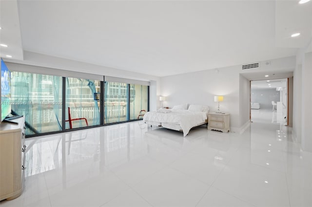 10205 Collins Ave Unit 1504, Bal Harbour, FL 33154 - bedroom with tile patterned floors and recessed lighting