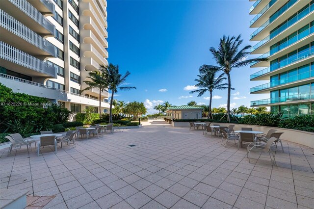 10205 Collins Ave Unit 1504, Bal Harbour, FL 33154 - view of patio / terrace with outdoor dining space