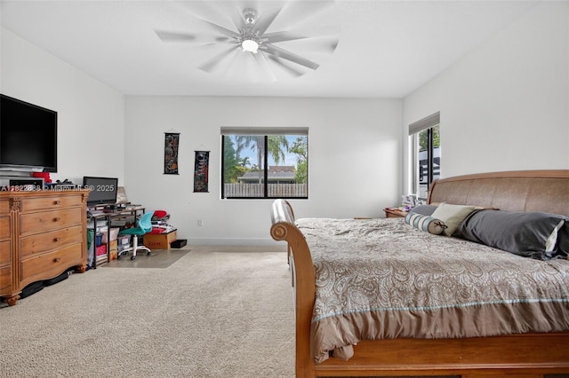 32106 SW 199th Pl, Homestead, FL 33030 - bedroom featuring carpet and a ceiling fan