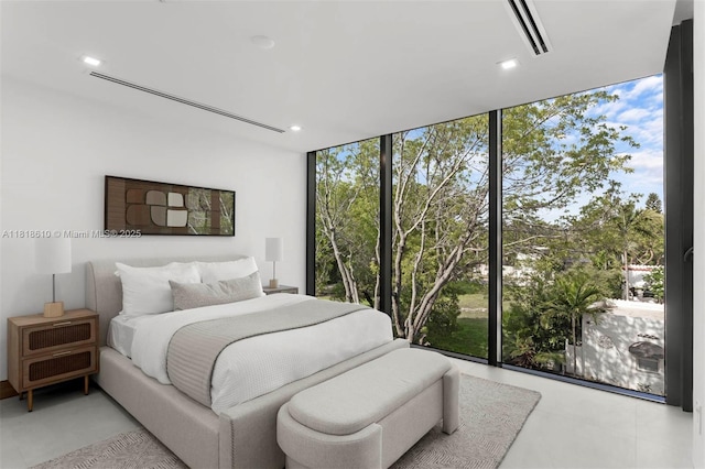 3571 Fair Isle St, Miami, FL 33133 - bedroom featuring expansive windows, multiple windows, and recessed lighting