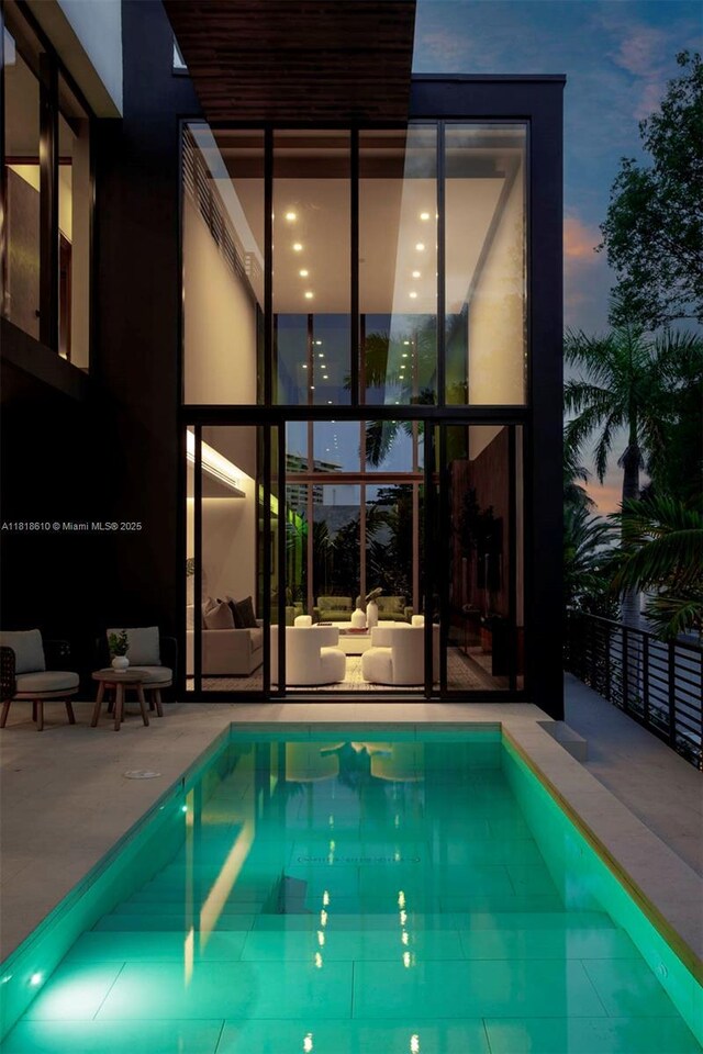 3571 Fair Isle St, Miami, FL 33133 - swimming pool featuring an outdoor hangout area and a patio