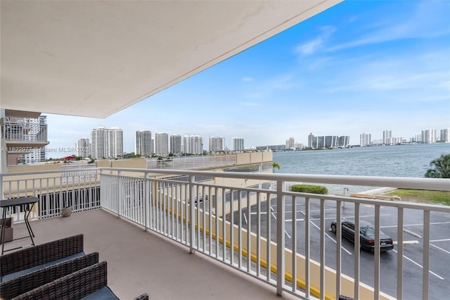 251 174th St Unit 218, Sunny Isles Beach, FL 33160 - balcony with a water view and a skyline view
