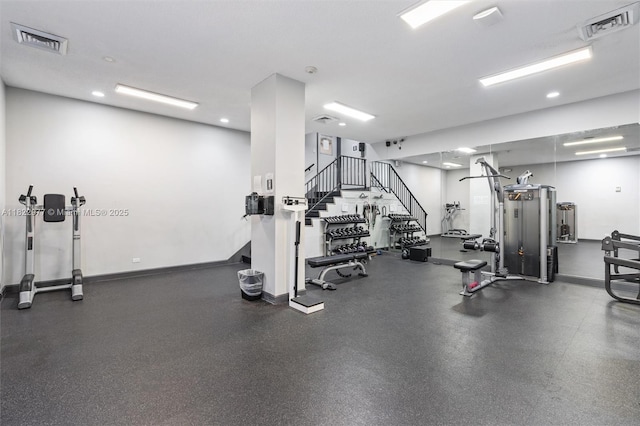 251 174th St Unit 218, Sunny Isles Beach, FL 33160 - workout area featuring recessed lighting and baseboards