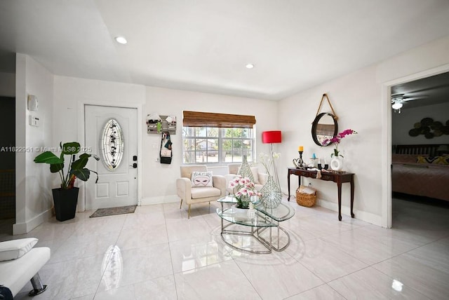 15013 SW 65th Ter, Miami, FL 33193 - tiled living area featuring recessed lighting and ceiling fan