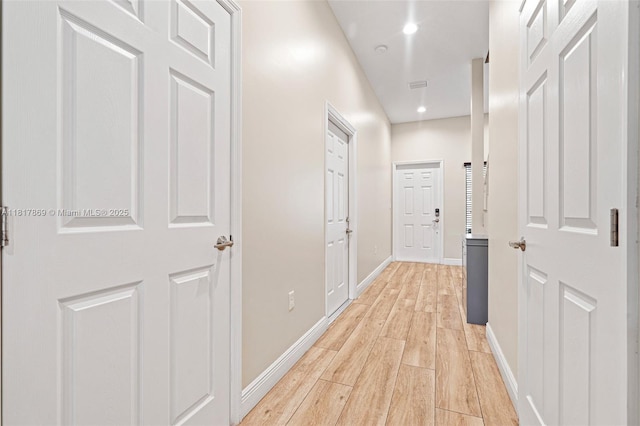9265 NW 16th St, Pembroke Pines, FL 33024 - hallway featuring light wood finished floors and recessed lighting