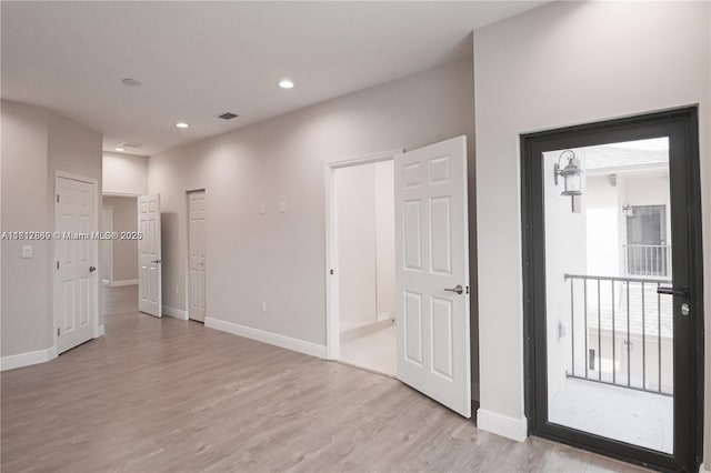9265 NW 16th St, Pembroke Pines, FL 33024 - spare room featuring light wood-style flooring and recessed lighting