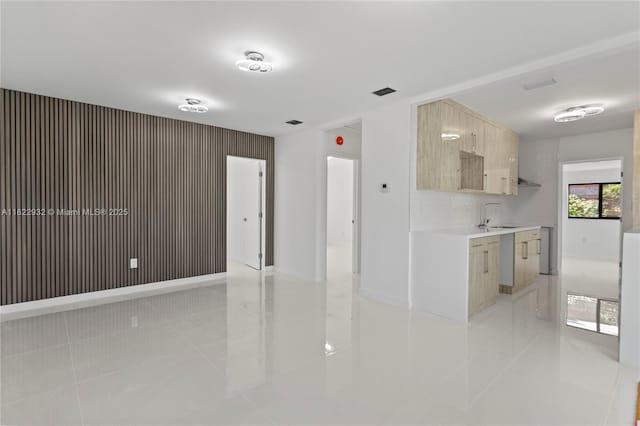 1640 NE 183rd St, North Miami Beach, FL 33179 - unfurnished living room featuring light tile patterned floors