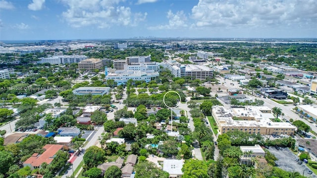 1314 SE 1st Ave, Fort Lauderdale, FL 33316 - aerial view of property and surrounding area with nearby urban area