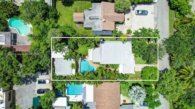 1314 SE 1st Ave, Fort Lauderdale, FL 33316 - aerial overview of property's location with property parcel outlined