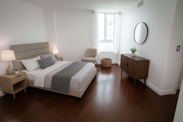 1900 N Bayshore Dr Unit 2510, Miami, FL 33132 - bedroom with baseboards and dark wood finished floors