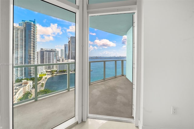 1900 N Bayshore Dr Unit 2104, Miami, FL 33132 - balcony featuring a water view and a view of skyline