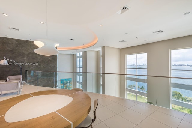 1900 N Bayshore Dr Unit 2104, Miami, FL 33132 - dining room with a water view and recessed lighting