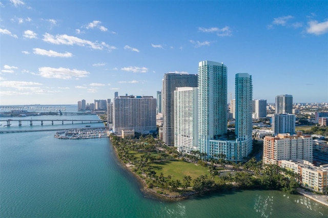 1900 N Bayshore Dr Unit 2104, Miami, FL 33132 - drone / aerial view of a large body of water and skyline