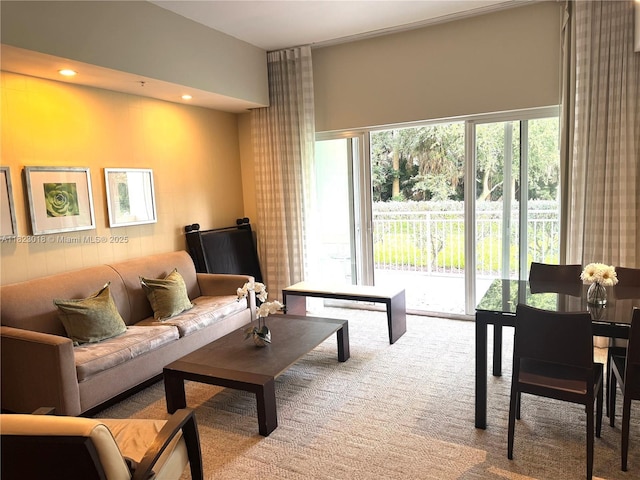 5300 NW 87th Ave Unit 1507, Doral, FL 33178 - living area featuring carpet flooring and recessed lighting