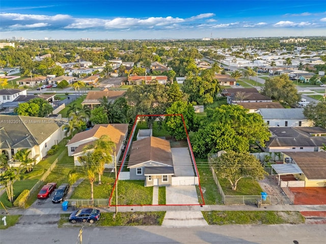 4622 SW 23rd St, West Park, FL 33023 - aerial perspective of suburban area featuring property boundaries highlighted