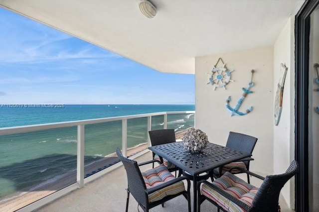 6423 Collins Ave Unit 1605, Miami Beach, FL 33141 - balcony featuring view of water and beach