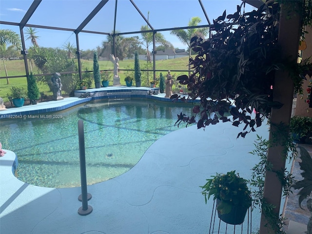 30 Bunker Ln Fl, Grove City-Rotonda, FL 33947 - outdoor pool with glass enclosure