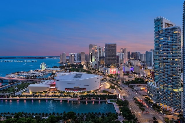 1000 Biscayne Blvd Unit 3402, Miami, FL 33132 - drone / aerial view of a large body of water and skyline