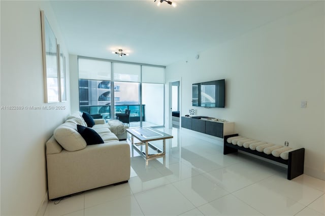 900 Biscayne Blvd Unit 2210, Miami, FL 33132 - tiled living room with expansive windows
