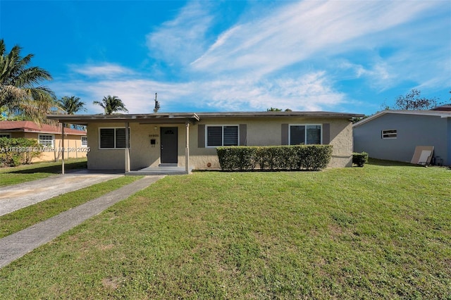 19801 NE 1st Ave, Miami, FL 33179 - single story home with stucco siding, driveway, and a front lawn