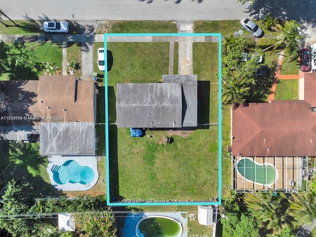 19801 NE 1st Ave, Miami, FL 33179 - aerial overview of property's location featuring property boundaries highlighted and a pool