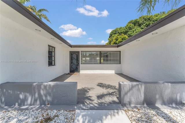 2413 Gulfstream Ln, Fort Lauderdale, FL 33312 - entrance to property with stucco siding and a deck
